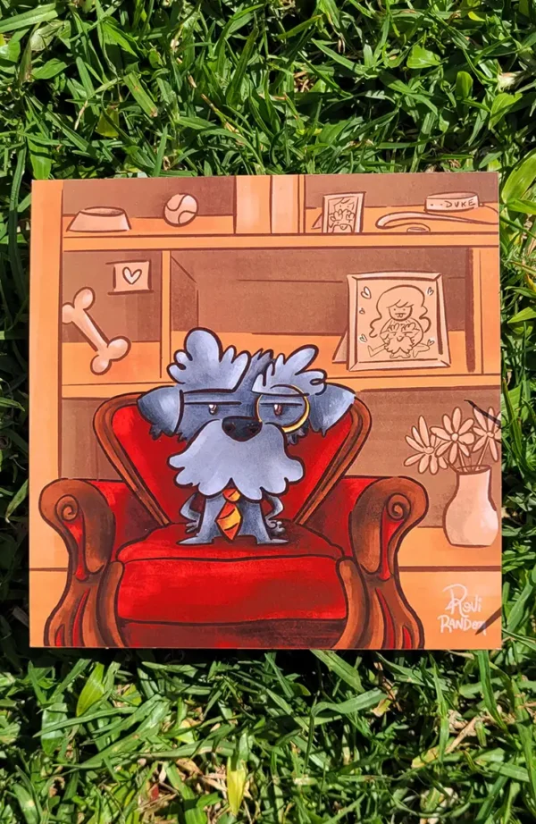 duke-loft Cuadrito Schnauzer Intelectual (15x15)