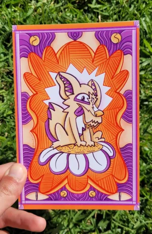 Postal Perro Psicodelico (10x15)
