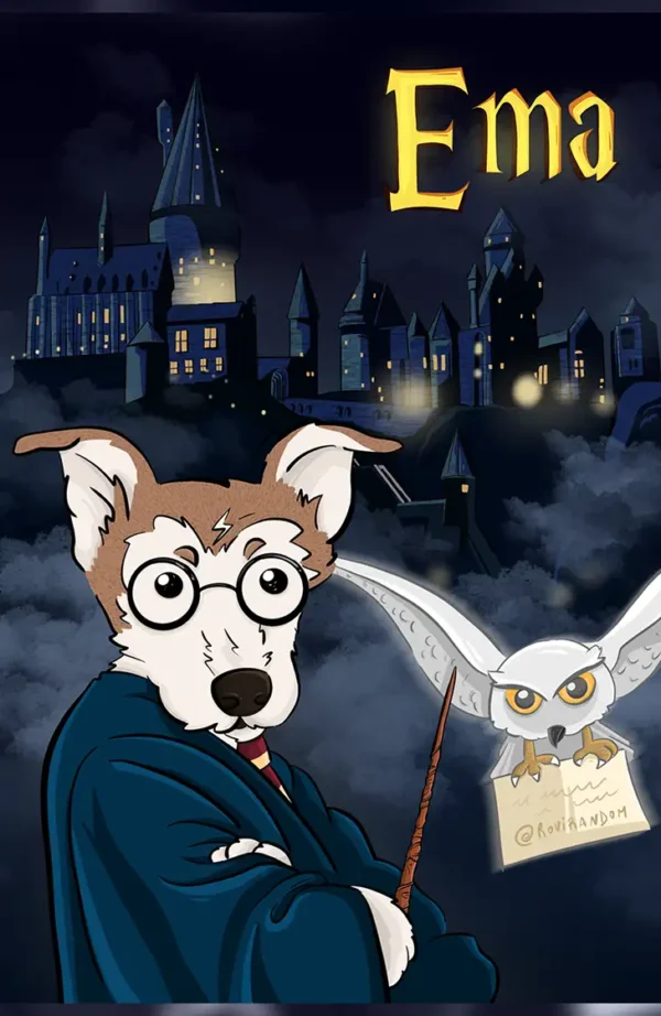 retrato-harry-potter Poster de Serie / Pelis / Obra de Arte Digital (HD)